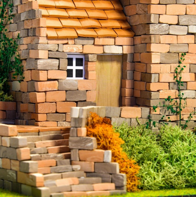 DOMUS KITS Składany Domek z Cegły 3D - Wiejski Dom