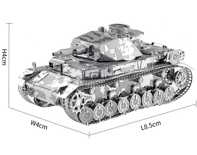 Piececool Puzzle Metalowe Model 3D - Czołg IV