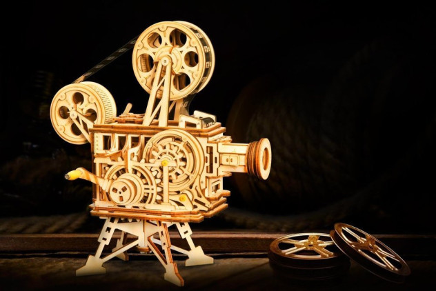 ROBOTIME Drewniane Puzzle 3D - Projektor + Film
