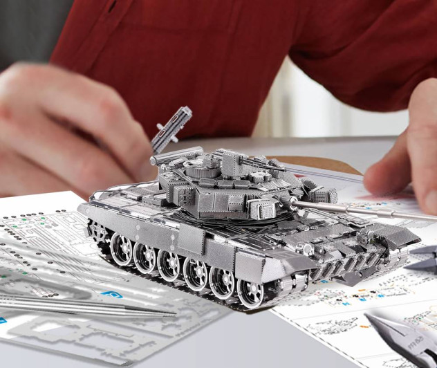 Piececool Puzzle Metalowe Model 3D - Czołg T-90A
