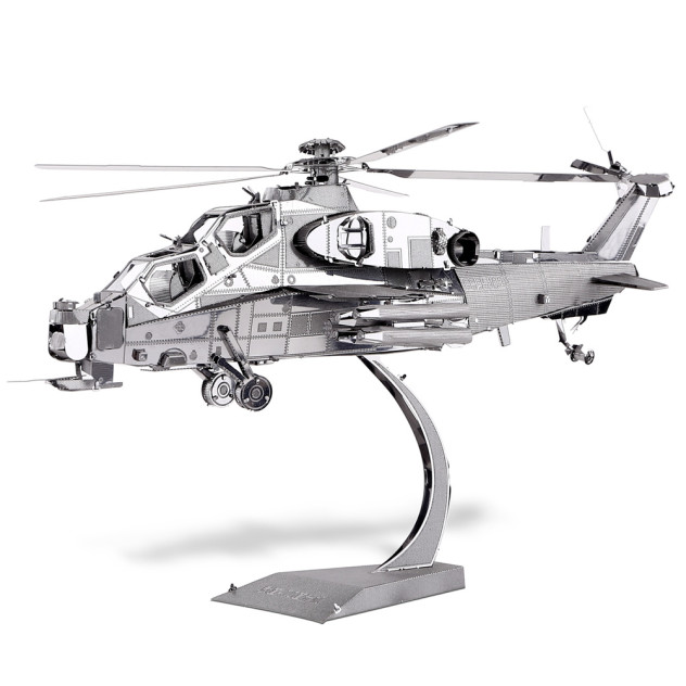 Piececool Puzzle Metalowe Model 3D - Helikopter WUZHI-10
