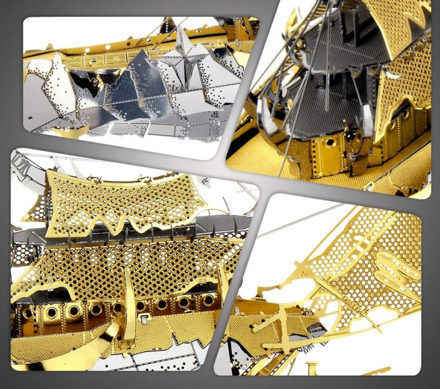Piececool Puzzle Metalowe Model 3D - Statek Bojowy Mayra's
