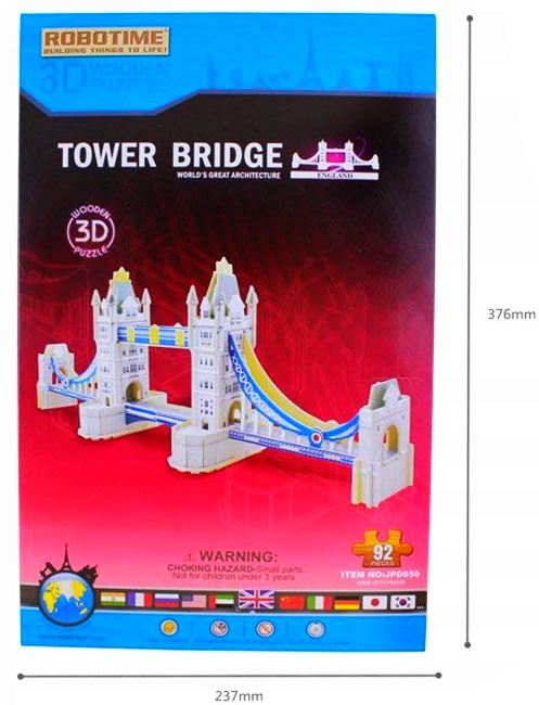 ROBOTIME Drewniane Puzzle 3D Tower Bridge