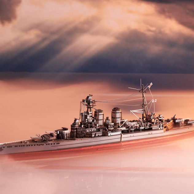 Piececool Puzzle Metalowe Model 3D - Statek HMS Hood